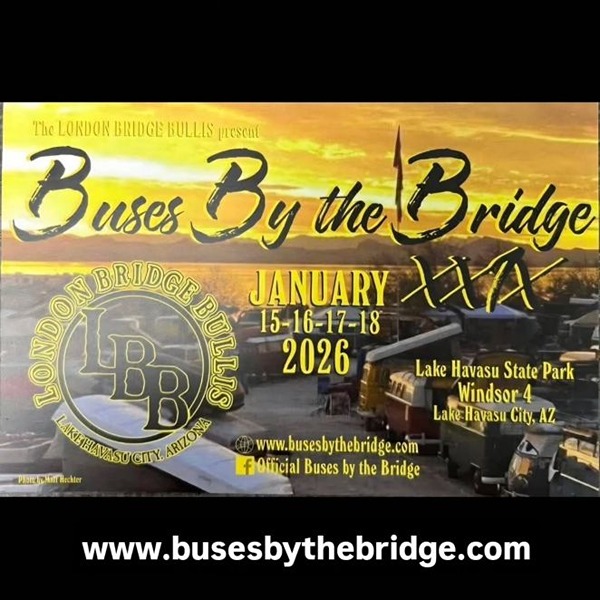 Buses By The Bridge flyer 2026